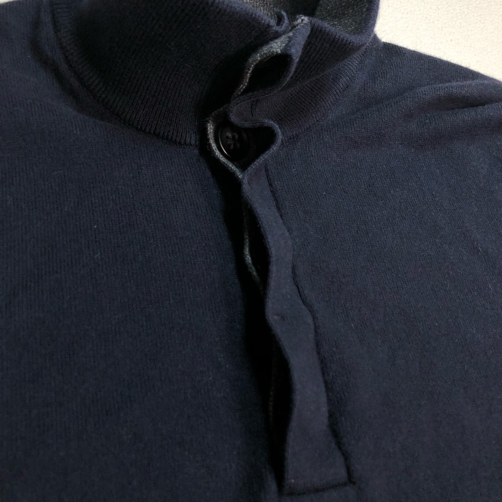 Banana Republic Pullover Men's L Cashmere‎ Cotton Button Sweater 1/4 - Picture 4 of 12